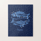 Pisces Constellation and Zodiac Sign met sterren Legpuzzel (Verticaal)
