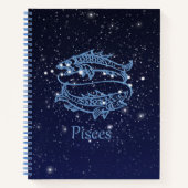 Pisces Constellation and Zodiac Sign met sterren Notitieboek (Voorkant)