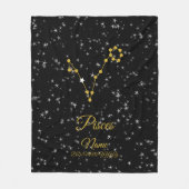 Pisces Constellation Fleece Deken (Voorkant)