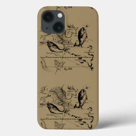 Pisces Constellation Hevelius 1690 Engraving Case-Mate iPhone Case (Achterkant)