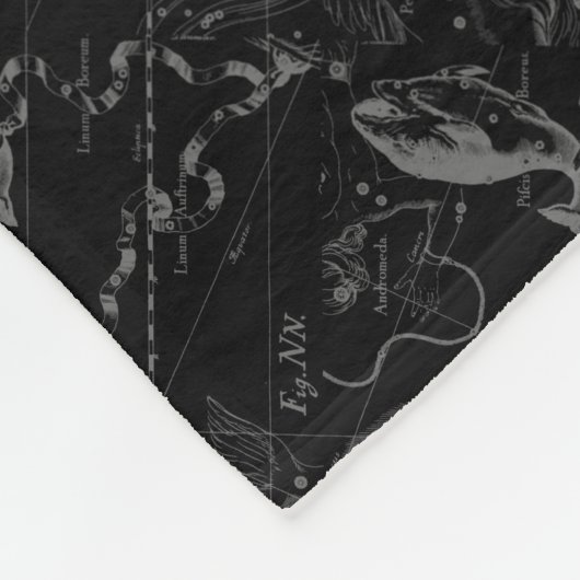 Pisces Constellation Hevelius 1690 feb19 - maart 2 Fleece Deken (Hoek)