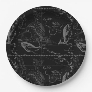 Pisces Constellation Hevelius 1690 feb19 - maart 2 Papieren Bordje