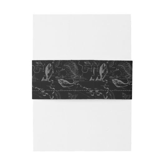 Pisces Constellation Hevelius 1690 feb19 - maart 2 Uitnodigingen Wikkel (Achterkant Voorbeeld)