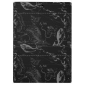 Pisces Constellation Hevelius 1690 on Black Klembord (Achterkant)