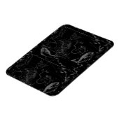 Pisces Constellation Hevelius 1690 on Black Magneet (Linkerzijde)