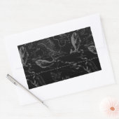 Pisces Constellation Hevelius 1690 on Black Rechthoekige Sticker (Envelop)