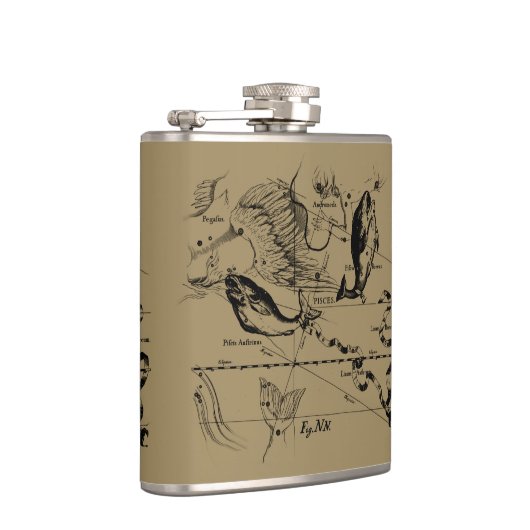 Pisces Constellation Hevelius circa 1690 Heupfles (Rechts)