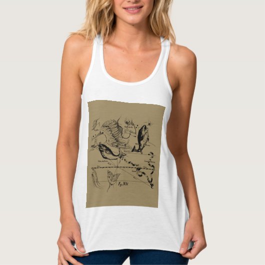 Pisces Constellation Hevelius circa 1690 Tanktop (Voorkant)