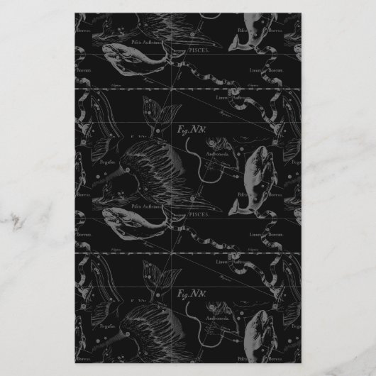 Pisces Constellation Map door Hevelius 1690 Flyer (Voorkant)