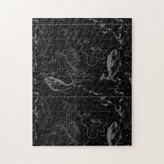 Pisces Constellation Map door Hevelius 1690 Legpuzzel (Verticaal)