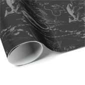 Pisces Constellation Map Hevelius 1690 Engraving Cadeaupapier (Rol Hoek)