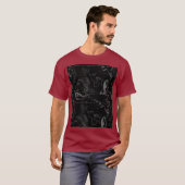 Pisces Constellation Map Hevelius 1690 Engraving T-shirt (Voorkant volledig)