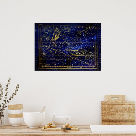 pisces constellation poster (Keuken)