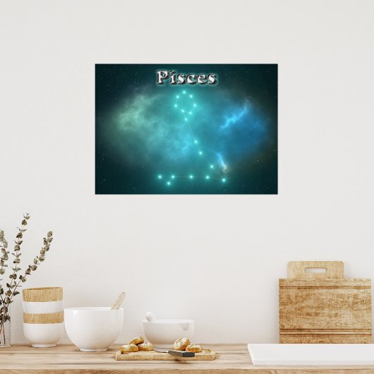 Pisces constellation poster (Keuken)