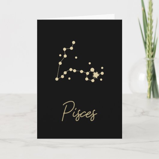 Pisces Constellation Zodiac Kaart (Voorkant)