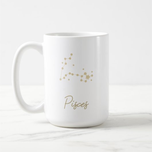 Pisces Constellation Zodiac Koffiemok (Links)