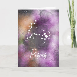 Pisces Constellation Zodiac Purple Galaxy Kaart