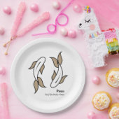 Pisces de tweelingvis gepersonaliseerd zodiaal papieren bordje (Feest)