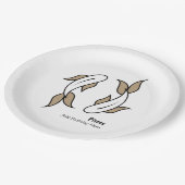 Pisces de tweelingvis gepersonaliseerd zodiaal papieren bordje (Gekanteld)