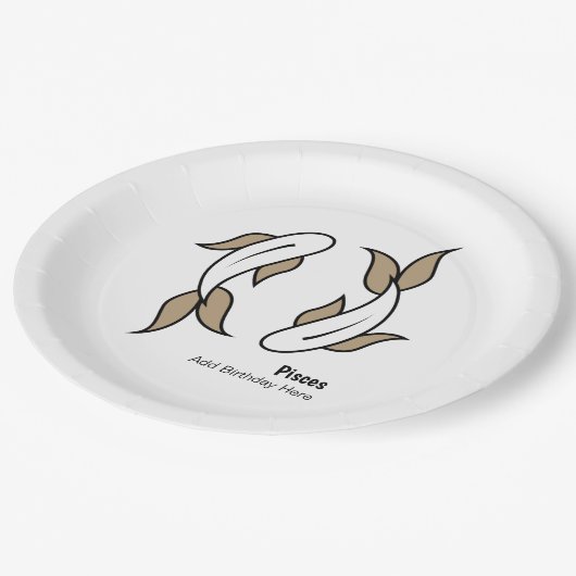 Pisces de tweelingvis gepersonaliseerd zodiaal papieren bordje (Gekanteld)