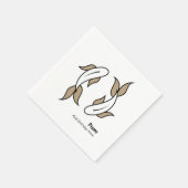 Pisces de tweelingvis gepersonaliseerd zodiaal servet (Hoek)