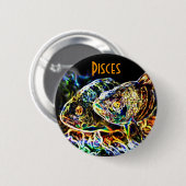 Pisces - De tweelingvis van Zodiac door Manda Ronde Button 5,7 Cm (Voorkant /achterkant)