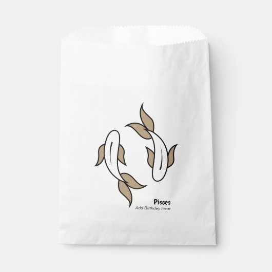 Pisces de tweelingvissenvoorkeur bedankzakje (Voorkant)