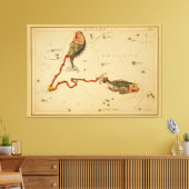 Pisces de vis -  teken van het Afbeelding van de d Canvas Afdruk (Insitu (Woonkamer))