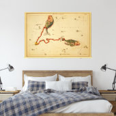 Pisces de vis -  teken van het Afbeelding van de d Canvas Afdruk (Insitu (Slaapkamer))