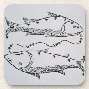 Pisces (de Vissen) een illustratie uit de 'dichter Bier Onderzetter