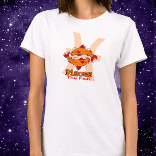 Pisces de viszodiale astrologische gele t-shirt