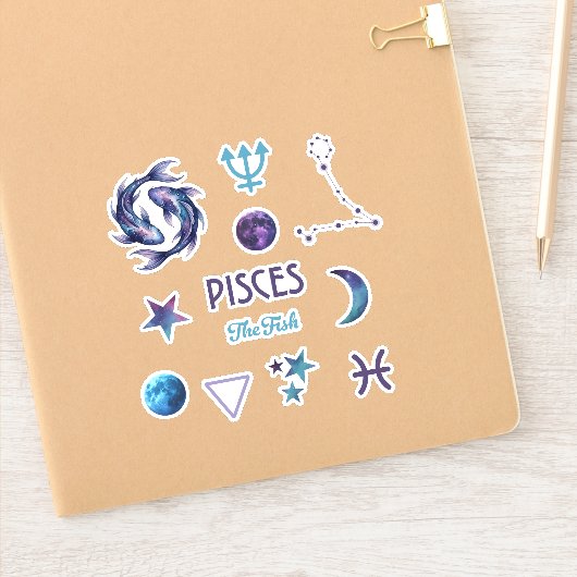 Pisces Dierenriem Sticker Collectie (Notitieboek)