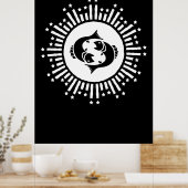Pisces Dierenriemsymbool met hemelse sterrenexplos Poster (Keuken)