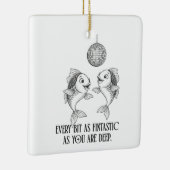 Pisces Disco Fish Pun Christmas Ornament (Rechts)
