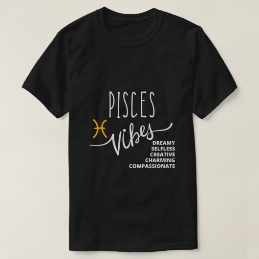 Pisces: Dive in de diepten van je verbeelding T-shirt (Design voorkant)