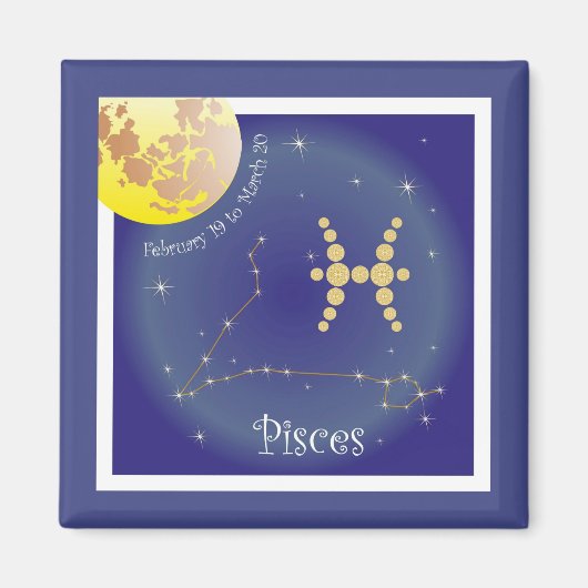 Pisces February 19 to March 20 Magnet (Voorkant)