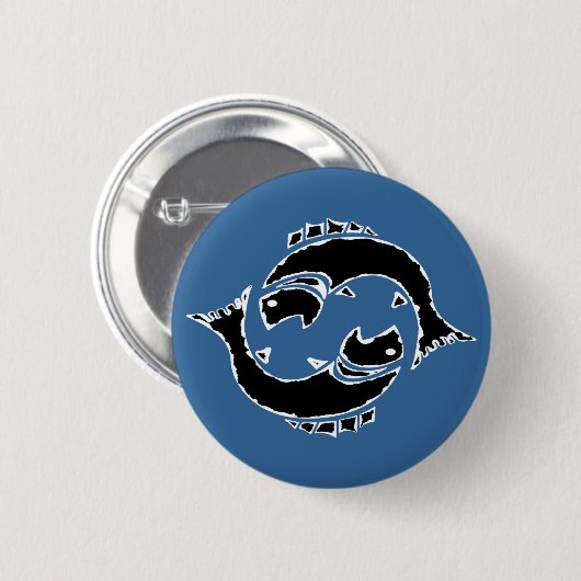 Pisces Fish Button (Voorkant /achterkant)