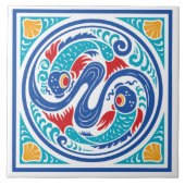 Pisces Fish Ceramic Tile Tegeltje (Voorkant)