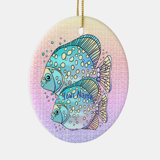 Pisces Fish Keramisch Ornament (Rechts)