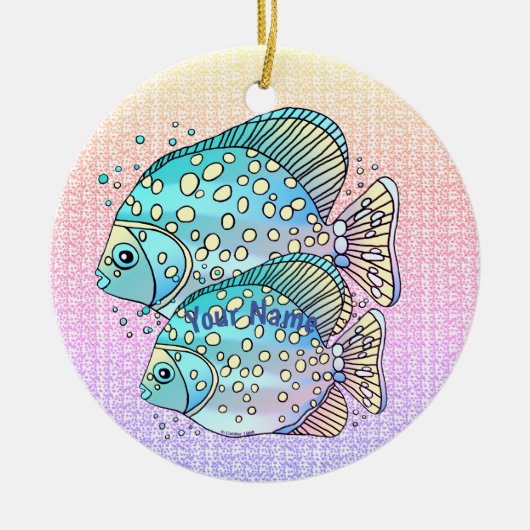 Pisces Fish Keramisch Ornament (Voorkant)