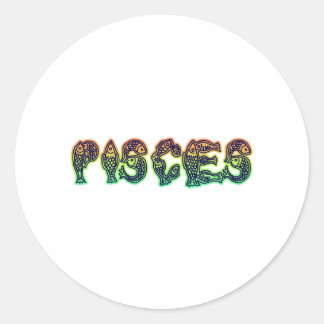 Pisces Fish Ronde Sticker