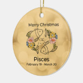 Pisces  geïnspireerd kerstversiering keramisch ornament (Links)