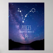 Pisces | Gepersonaliseerd Poster voor Zodiac Const (Voorkant)