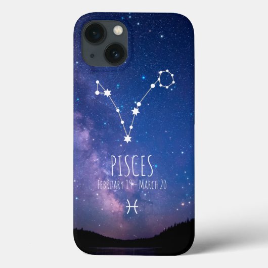 Pisces | Gepersonaliseerde zodiac-constellatie Case-Mate iPhone Case (Achterkant)