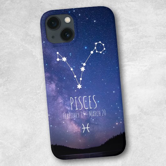 Pisces | Gepersonaliseerde zodiac-constellatie Case-Mate iPhone Case