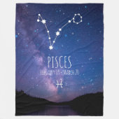 Pisces | Gepersonaliseerde zodiac-constellatie Fleece Deken (Voorkant)
