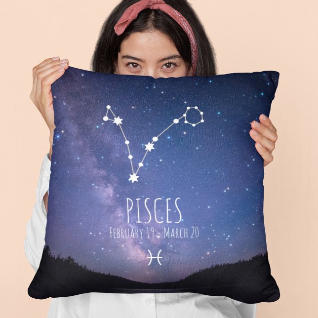 Pisces | Gepersonaliseerde zodiac-constellatie Kussen (Creator heeft geüpload)