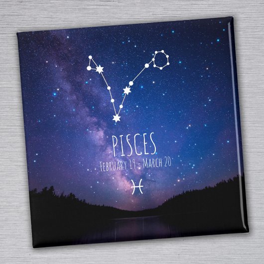 Pisces | Gepersonaliseerde zodiac-constellatie Magneet