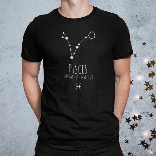 Pisces | Gepersonaliseerde zodiac-constellatie T-S T-shirt