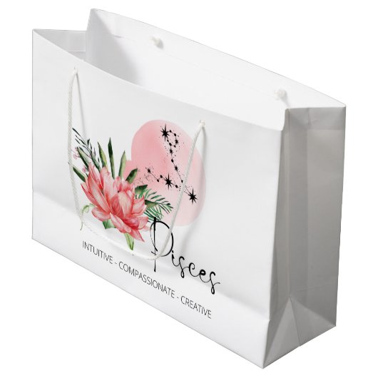 Pisces Gift Bag Groot Cadeauzakje (Voorkant Gekanteld)